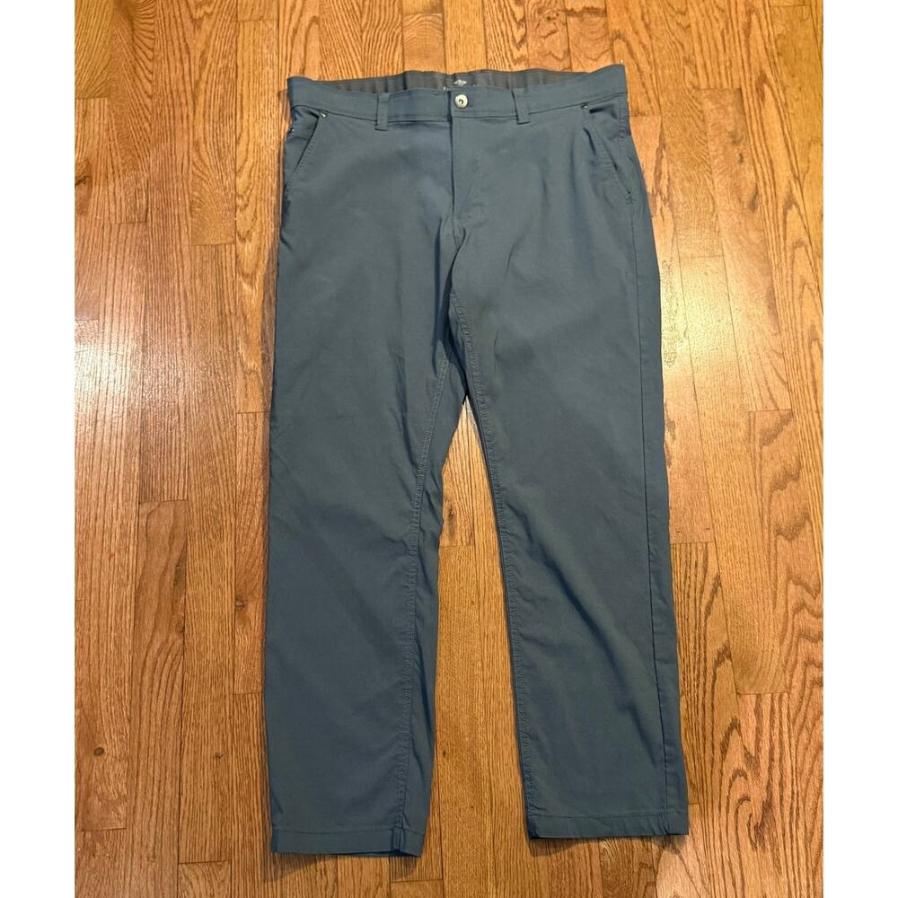 Eight Bells Mens Pants 36x30 Blue Gray Stretch Performance Chino